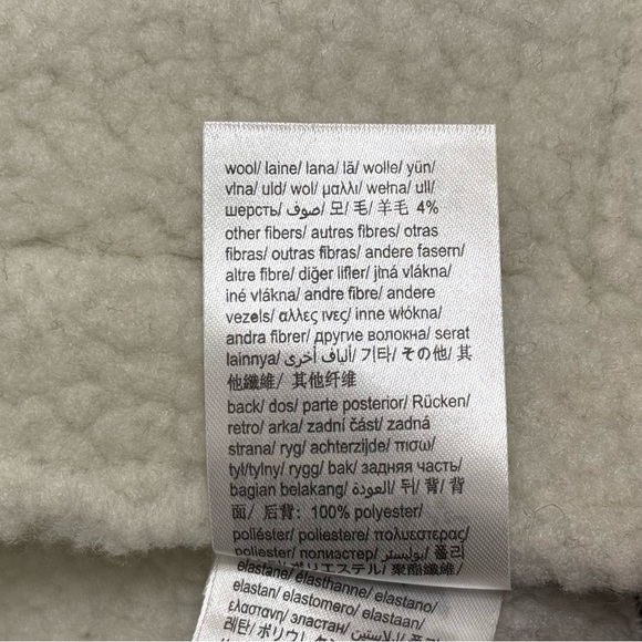 Calvin Klein Plaid Sherpa Jacket Wool Blend Chore Coat Women M Tango Red New - Picture 9 of 11